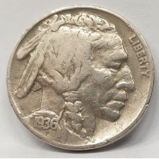 UNITED STATES OF AMERICA 1936 . FIVE 5 CENTS COIN / NICEKL . INDIAN